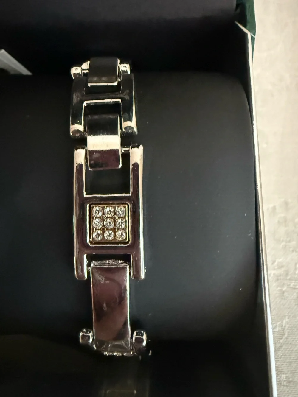 American Exchange Gold-Tone Watch with Black Dial and Matching Bracelet